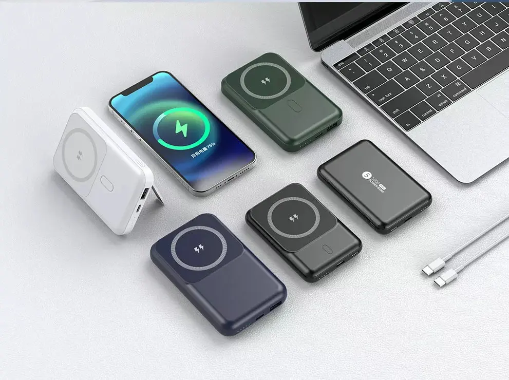 Pd 20W Quick Charging For Iphone 13 12 Pro Max powerbank 10000 Mah 5000Mah Mini Slim Portable 15W  Wireless Magnetic Power Bank