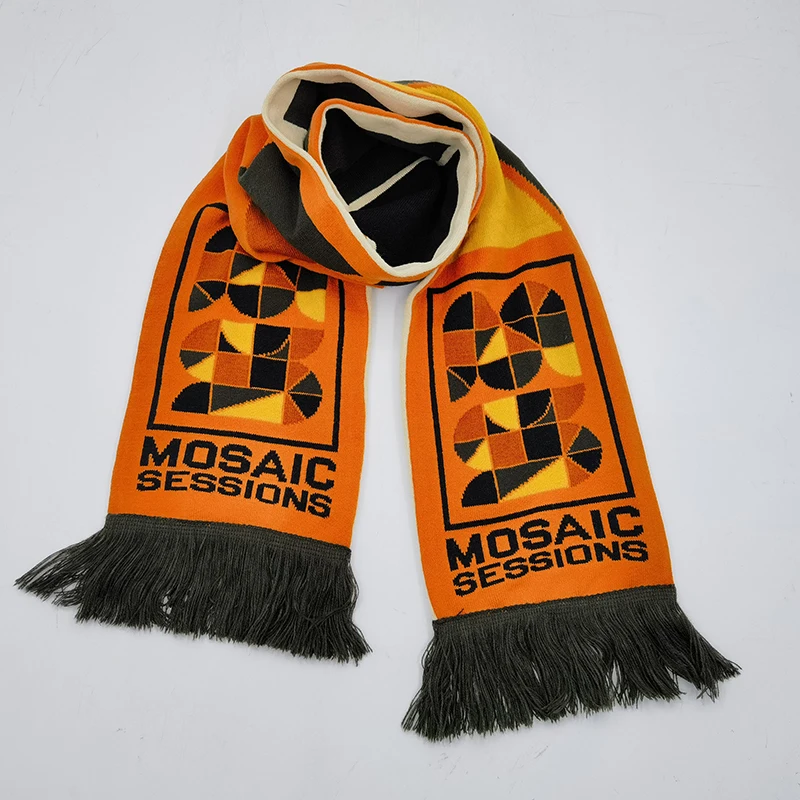 Sewingman 23SM7017 Custom National Football Soccer Team Fan Knitted Scarf with Tassel