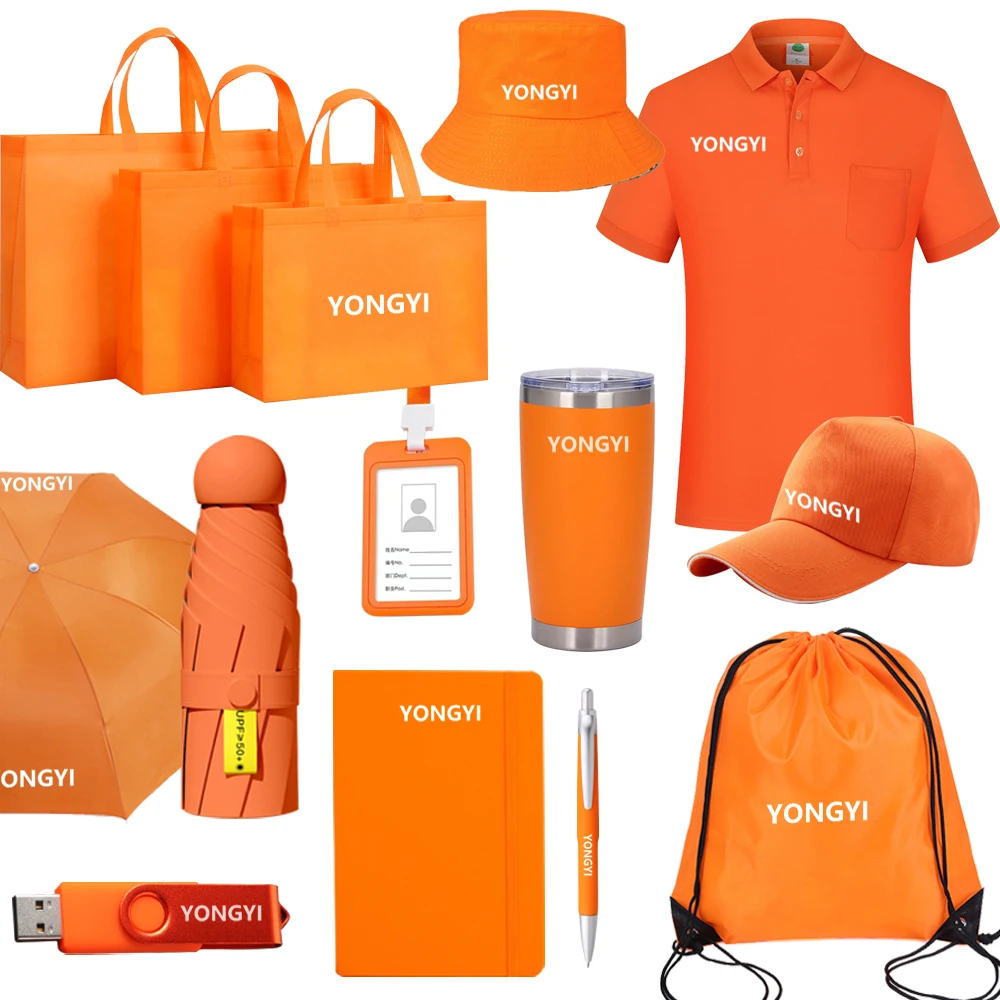 Custom 2024 New Products Mug Pen Badge Pendant Rope Merchandising Corporate Promotional&Business Gift Set Item Advertising Logo