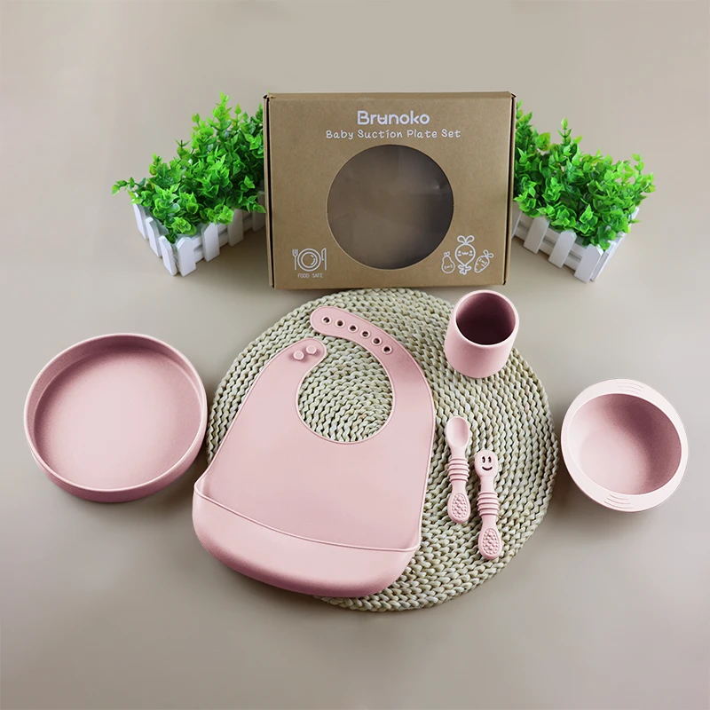 Factory Manufacture Competitive Price Heat Resistant BPA Free Food Grade Silicone Baby Feeding Tableware Set Supplies