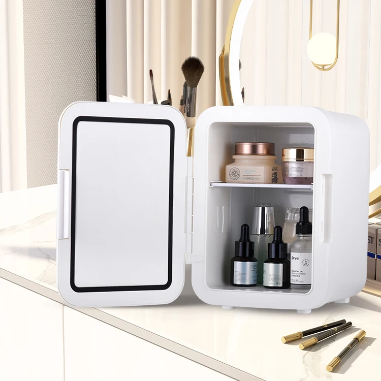 Professional White 4L Portable Beauty Mini Fridge Electric Home Use Skin Care Small Refrigerator With USB Cable
