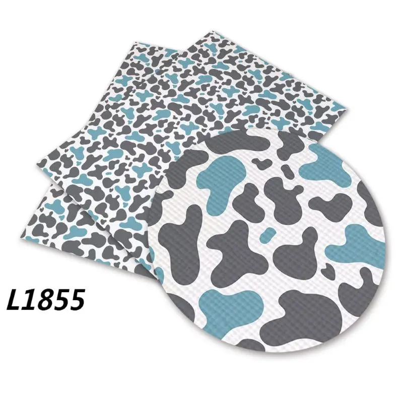 136 cm *30 cm Professional custom Cow Printed Synthetic Faux Leather Sheets Fabric for lady handbags