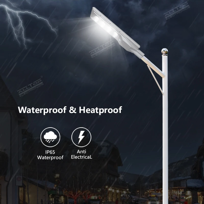 ALLTOP Body Sensor Outdoor Waterproof Ip65 30watt 60watt 90watt 120watt 150watt All in One Solar LED Street Light