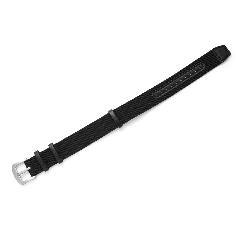20mm 22mm Leather Nylon Combined Watch Band Waterproof Canvas Watch Strap Replacement Watchbands Three Ring Buckle Wristband