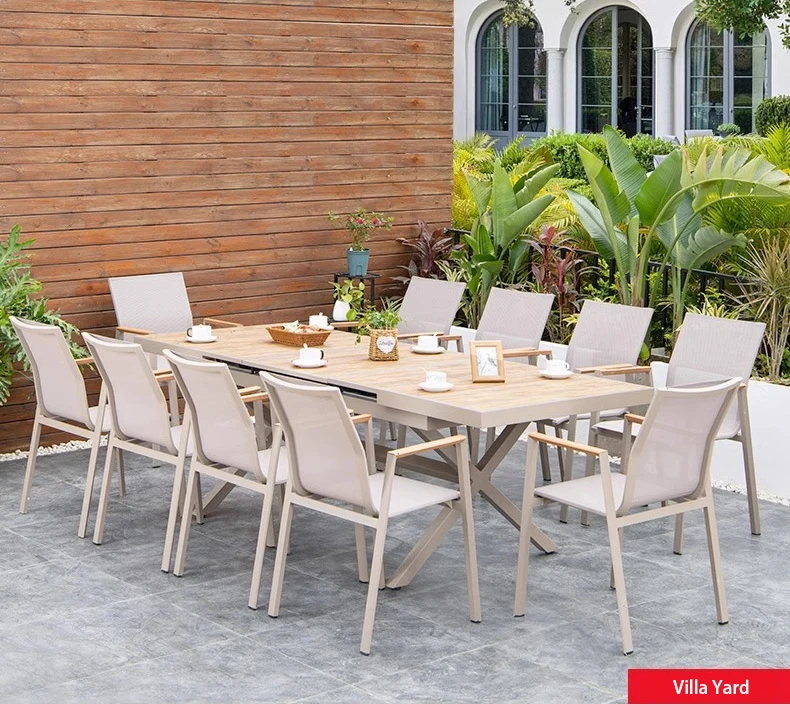 All weather long lasting foldable outdoor table sets garden table with chairs