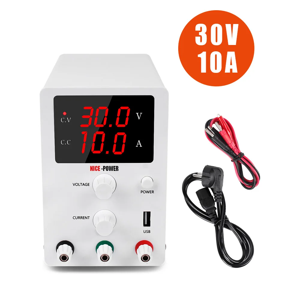 R-SPS3010-W Портативный регулируемый светодиодный переменный источник питания постоянного тока Регулируемый 30В