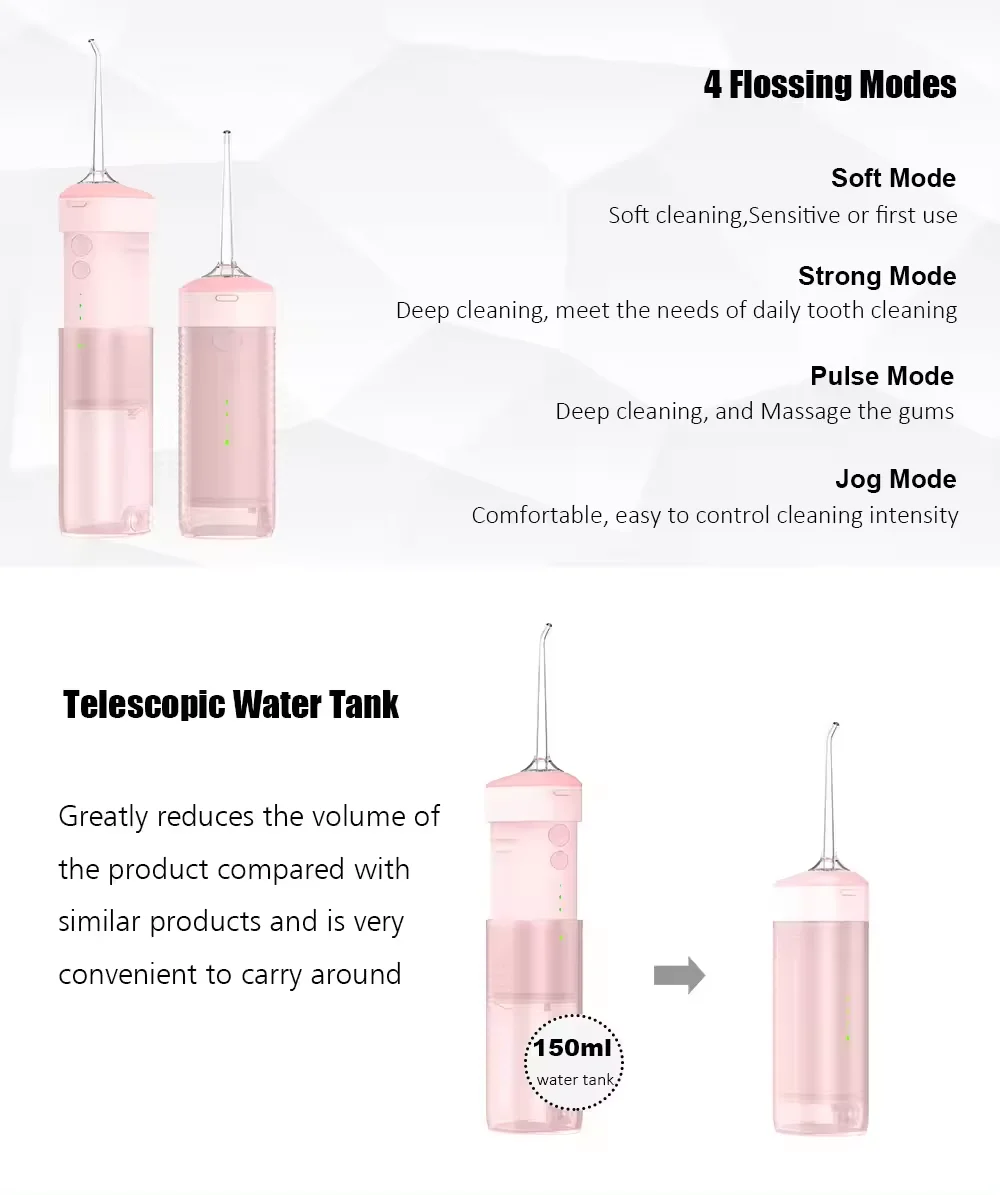 professional dental waterproof water teeth cleaning device home travel dental floss water flosser home travel us