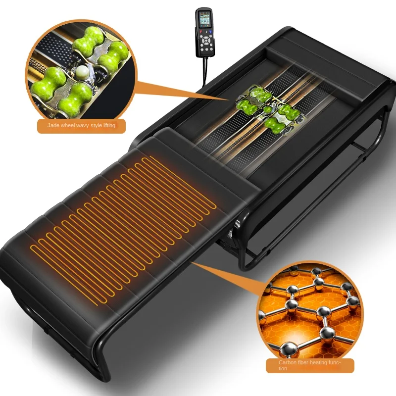Korea thermal therapy jade roller massager table infrared electric heating automatic stone chiropractic medical massage bed