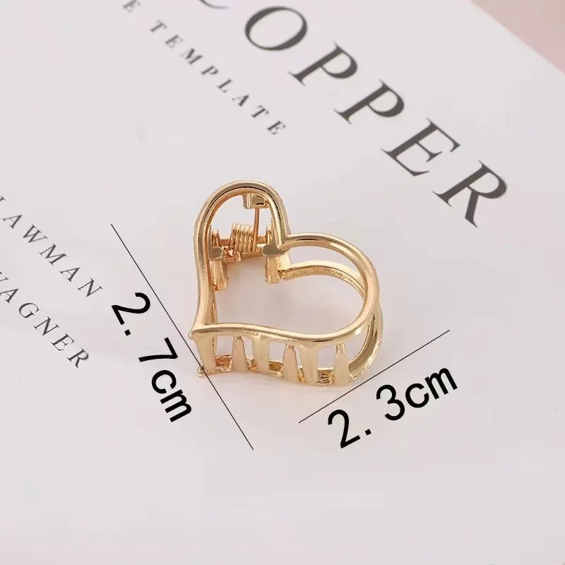 Luma Luxury Trendy Mini Alloy Hair Claw Clip Gold Metal Small Grab Clip Hair Accessories for Kids Girls Ladies