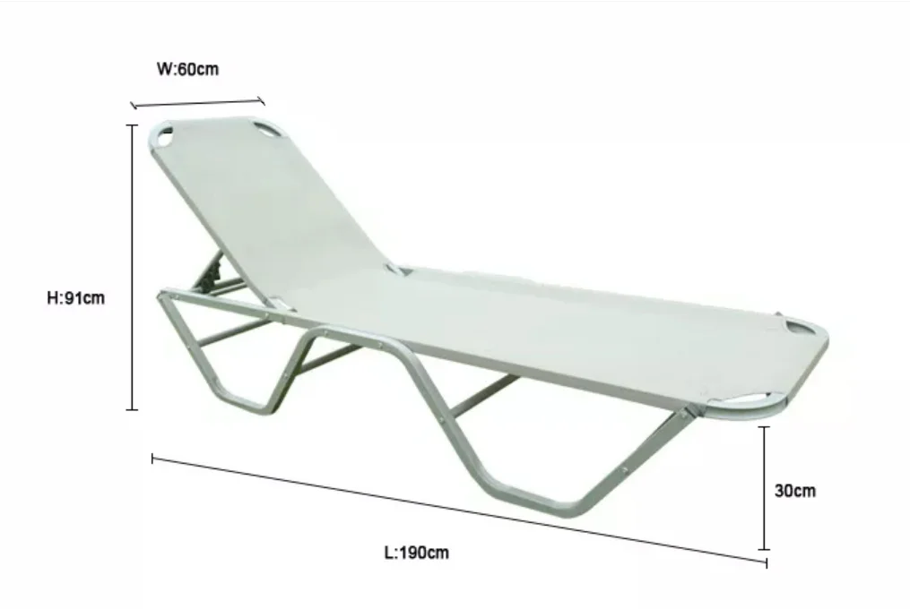 2022 New Outdoor Pool Chairs Sun Lounger Swimming Reclining Led Steel Sun Beds Beach Lounger