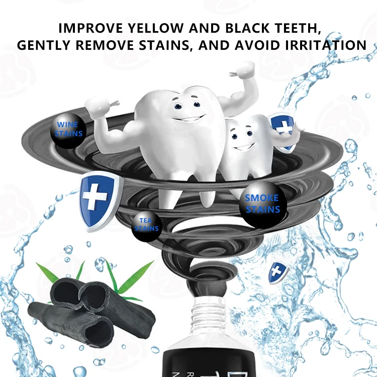 private label  natural active charcoal teeth whitening toothpaste  bamboo charcoal toothpaste