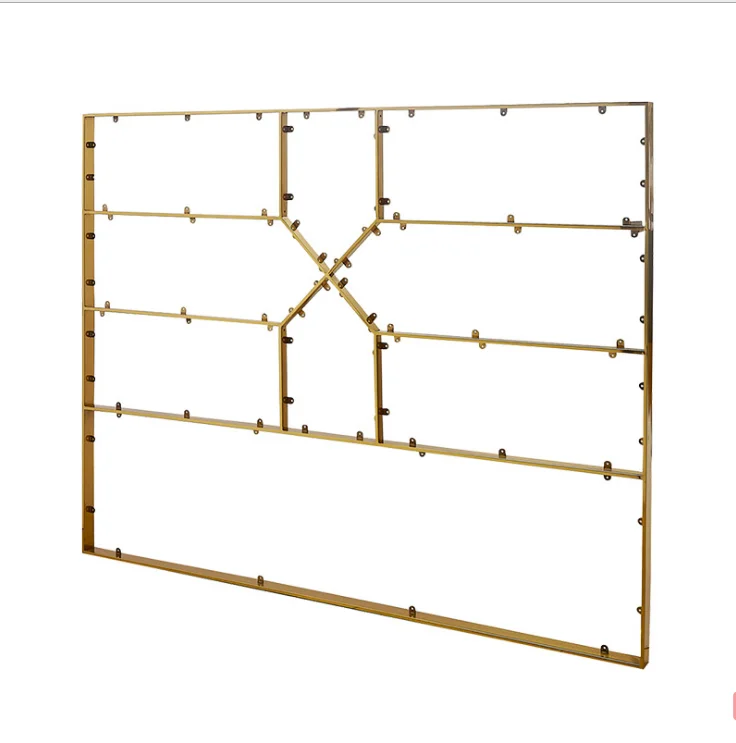 Luxurious Unique metal king size Stainless steel twin bed frame with wire mesh base