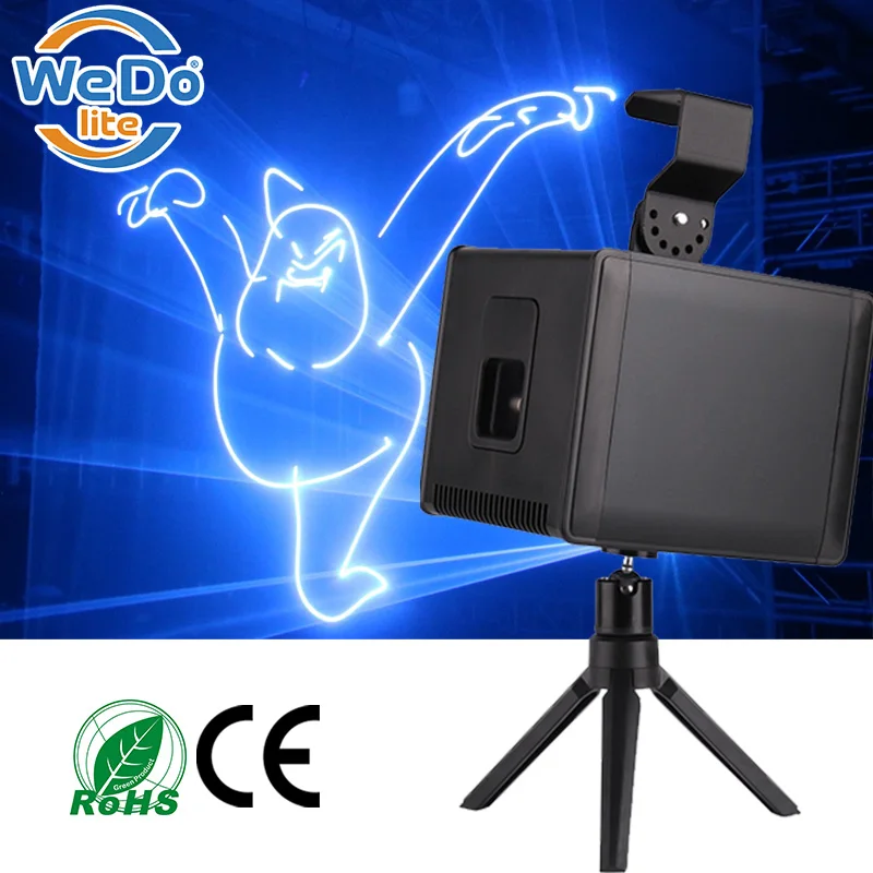 Laser Cube Projector 3W  Rgb Animation Laser Light Show Projector Pro Wireless APP 3D Rgb Animated Laser Porjector