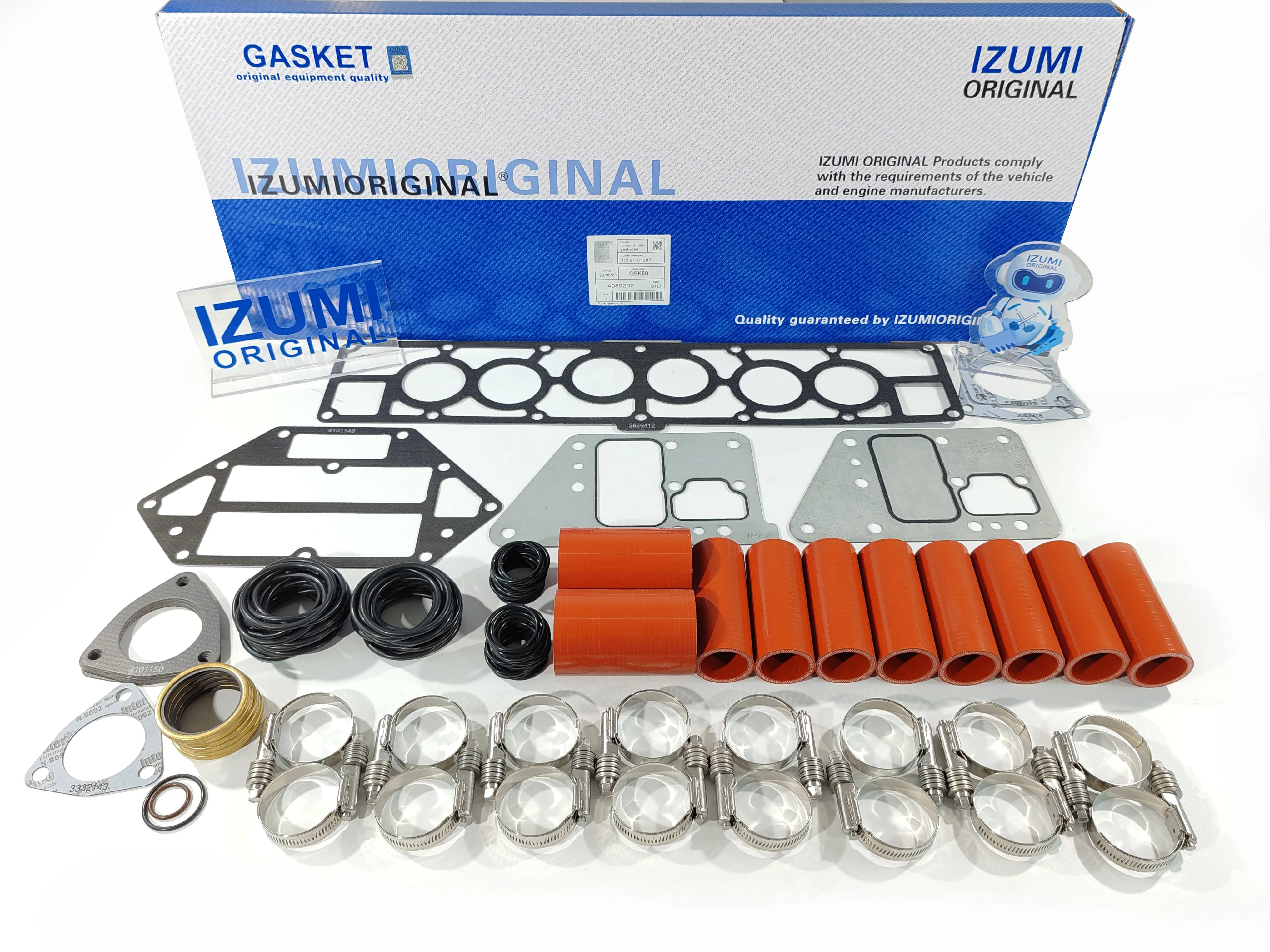 IZUMI ORIGINAL Cylinder Liner Kit QSX15 Piston QSL9 KTA19 KTA50 QSK23 Gasket for cummins Parts