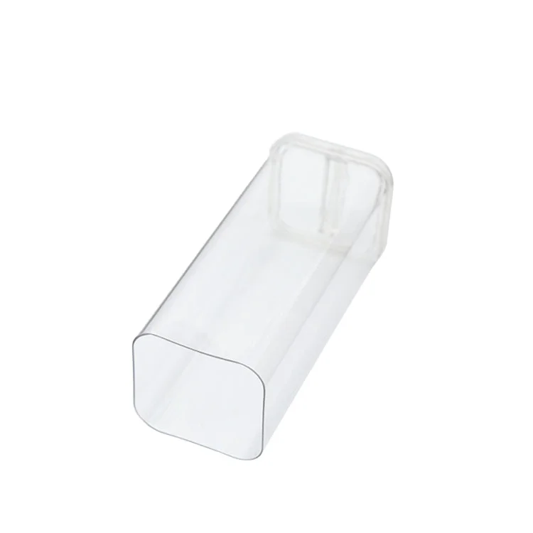 59x59x145/44x44x110/21x21x120  Packaging Clear Plastic Square Tube , Rectangular Petg Tube With Lid
