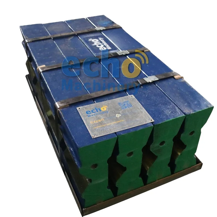 Martensitic alloy steel MR100R impactor crusher hammer for concrete recycling