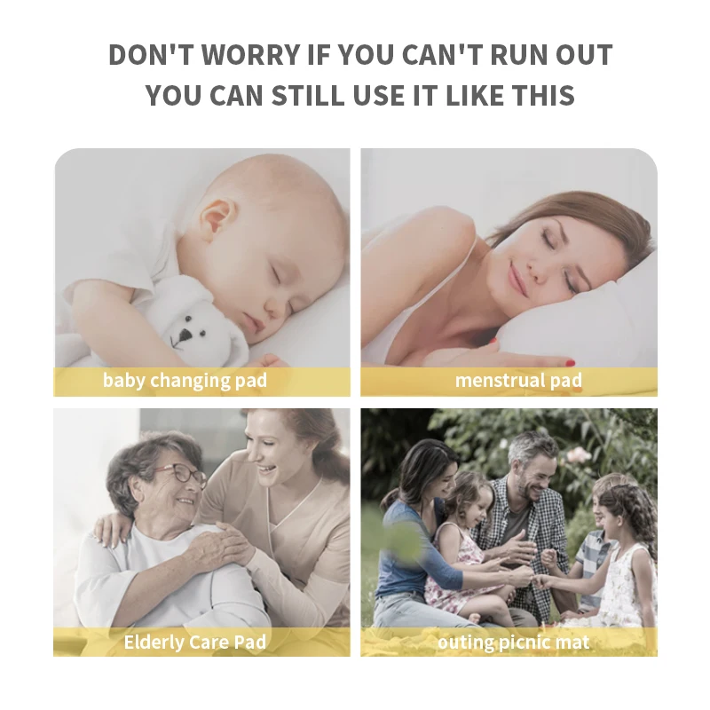 Heavily absorbent waterproof adult disposable fluff incontinence under pad manufacturer good premium surgical nursing underpad