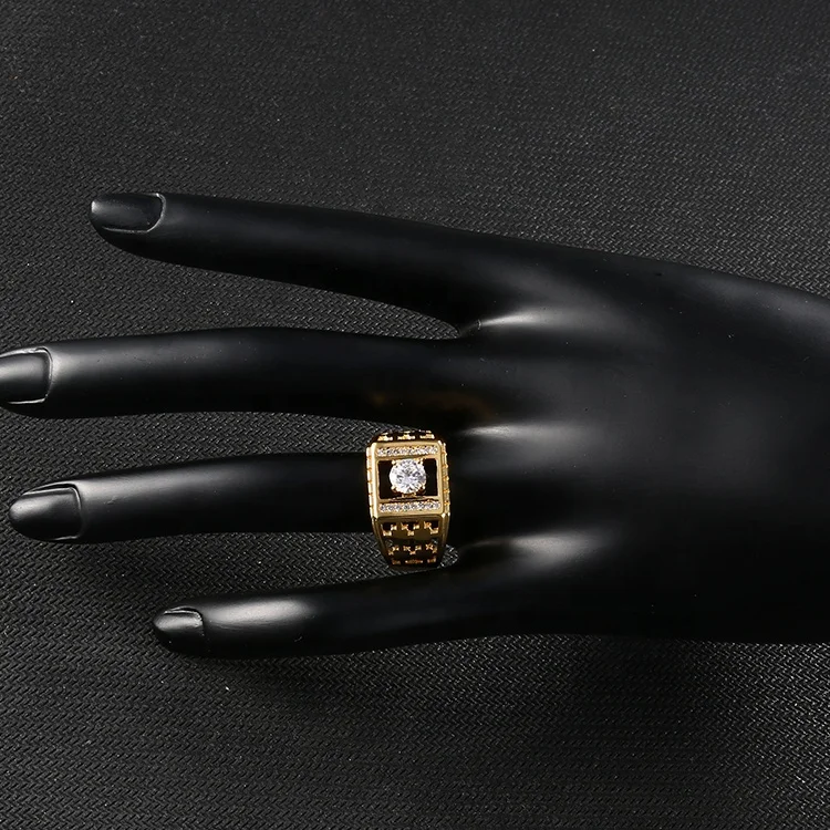 Hengdian Fashion Dubai Engagement Ring Jewelry Promise Diamond Ring Women With 18K Gold