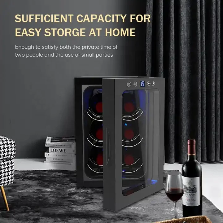 Hot Sales 16L Capacity Electric Wine Cooler Portable Mini Fridge with LED Display and Temperature Control for Hotel & Car Use