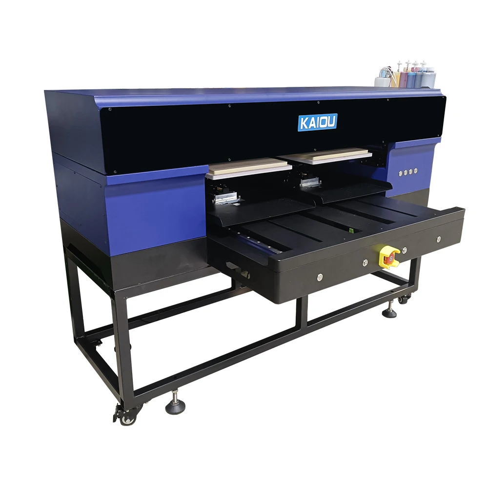TUOYANG DTG & DTF No PET No Powder Shaker Printer Double Platform 3pcs*I3200/4720 Print Heads Printing on Garment Directly