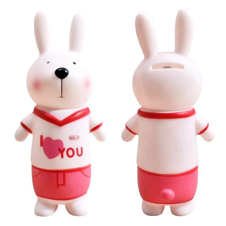 Bunny piggy bank Cartoon advertising student gifts Vinyl Toys Decoration Change Savings Piggy Bank L size