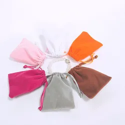 Hot Selling Exquisite Drawstring Pouch Bags Velvet Small Jewelry Packaging Bag Custom Logo