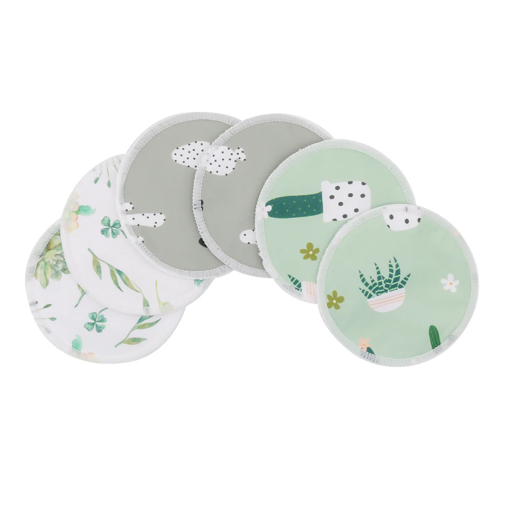 Моющиеся Прокладки для груди, контурные многоразовые прокладки для кормления, супер впитывающие прокладки для грудного вскармливания, герметичные органические бамбуковые прокладки 6 шт./компл.