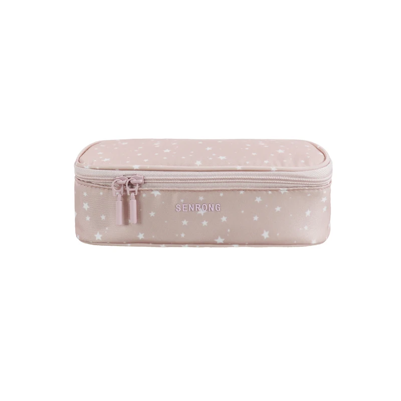 Double Layer Travel Makeup Bag Portable Cosmetic Bag with Divider Organizer Case for Storage Make up Large Capacity