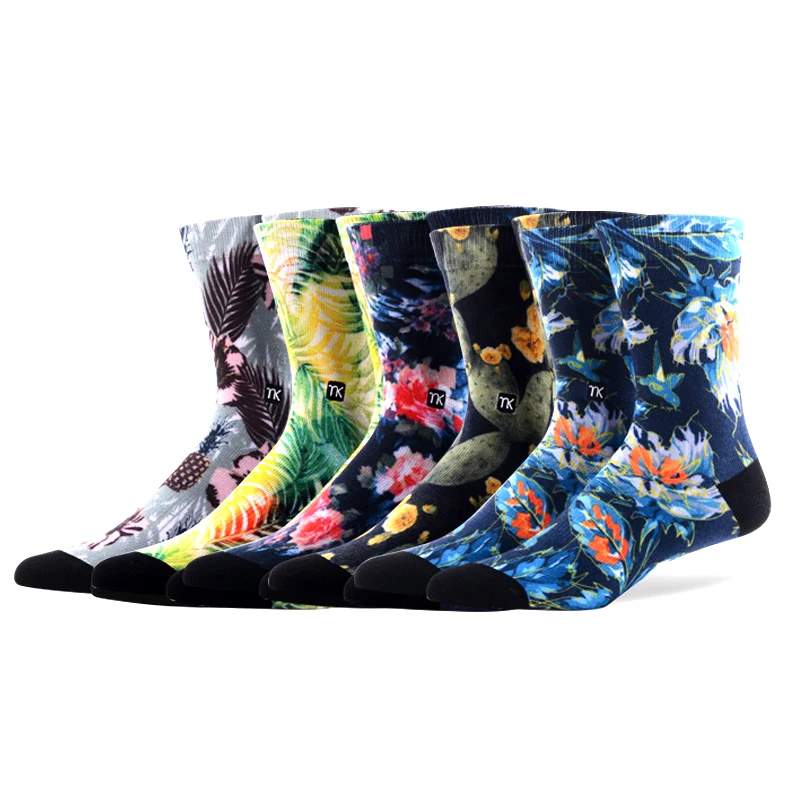 Sustainable Anti-Slip Breathable Printed Socks For Men,Custom Printed Compression Custom Printing Socks