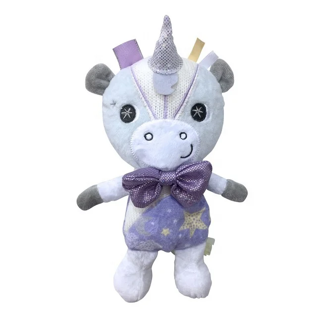 
Cute unicorn Reversible Plush Soft Animal Baby Ball Rattle For newborn baby boy girl rabbit bunny 