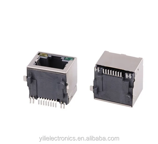 Factory Directly Sale RJ45 Female SMT Connector with fragment network connector