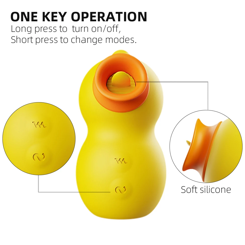 Sex Toys Female Products Woman Silicone Sex Toys Adult Vibrating Tongue Licking Duck Vibrator Heating Animal Vibrators