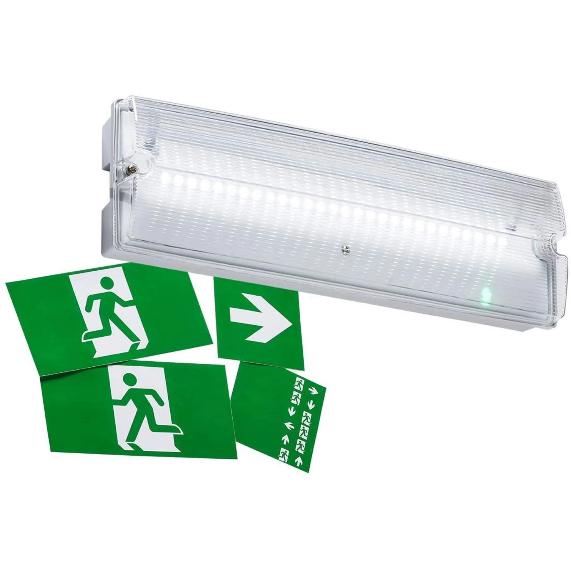 ip65 recessed tri proof fire emergency light exit with rechargeable battery