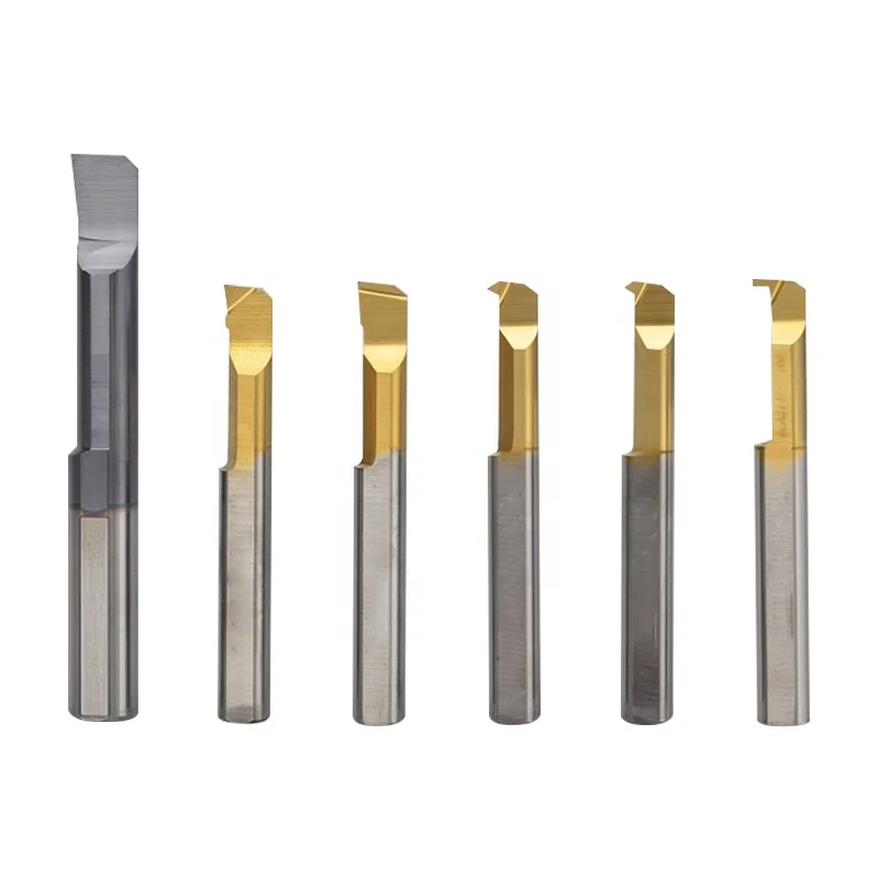 Solid carbide boring bar tool for internal turning metal cutting of universal material profile groove step profile turning