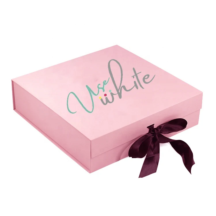 
Manufacturer custom luxury retail clothing Cardboard paper Pink paper box packaging printing Gift Boxes With Magnetic Lid 