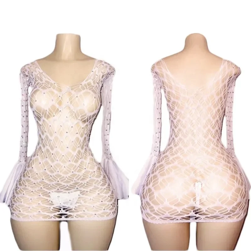 Ailangke Wholesale Customize Hot Girls Shiny Two Piece Outfits Women Diamond