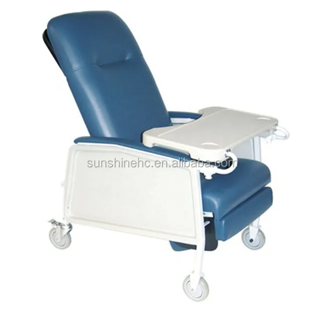 
Hospital Big Reclining Geriatric Chairs Adequate Padding and Wheeled Recliner Chair with Side Panel Geri Chair For Elderly BS621 