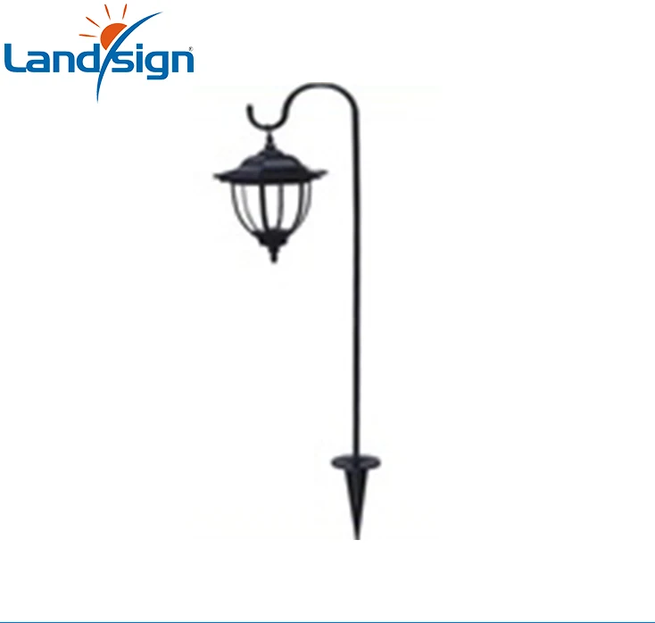 Hot Sale Vintage Black LED Lantern Wall Lamp Solar Powered Warm White Garden Decoration Light Polycarbonate CE Certified