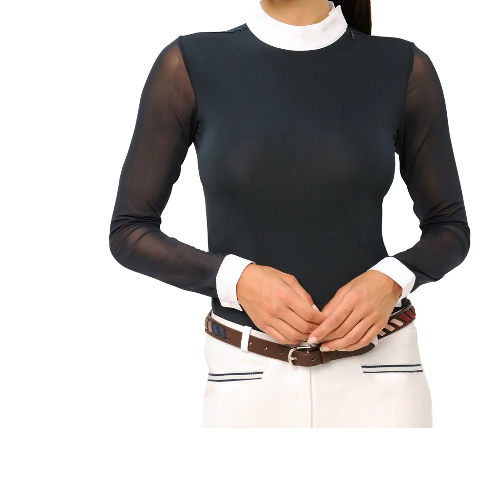 women sporting long sleeve T-shirt equestrian clothing woman horse riding shirts