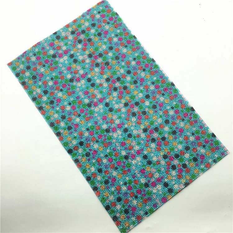 24*40cm Glass Rhinestone Self-adhesive Trim Sticker Hot Fix Rhinestone Mesh Sheet Iron On Diamonds Mesh For Applique DIY