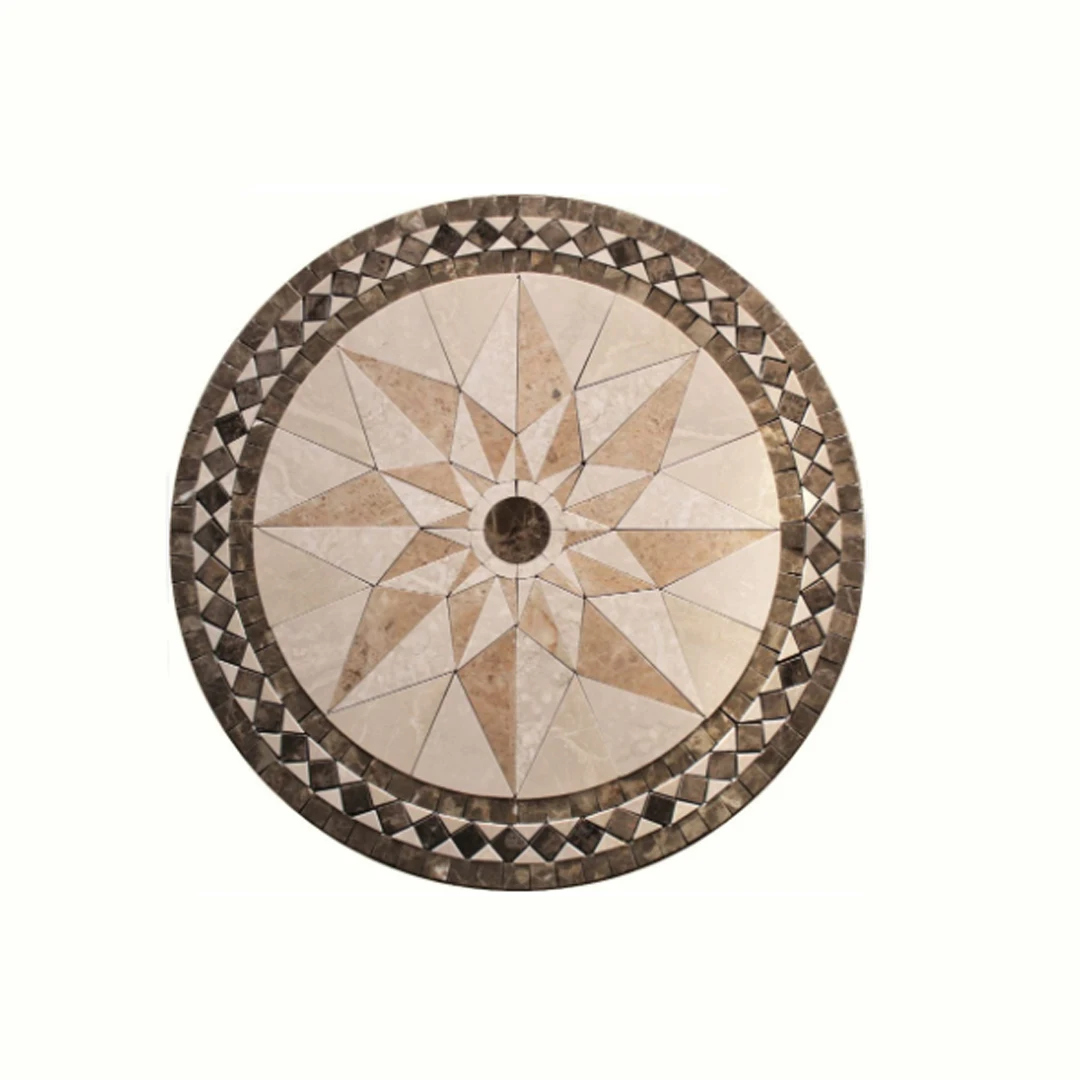 Cheap Marble Granite Stone water jet marble medallion, pattern medallion floor tiles