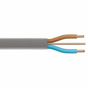 factory price 2*1.5mm 2*2.5mm PVC insulated and sheathed flat twin and earth electric cable for fixed wiring