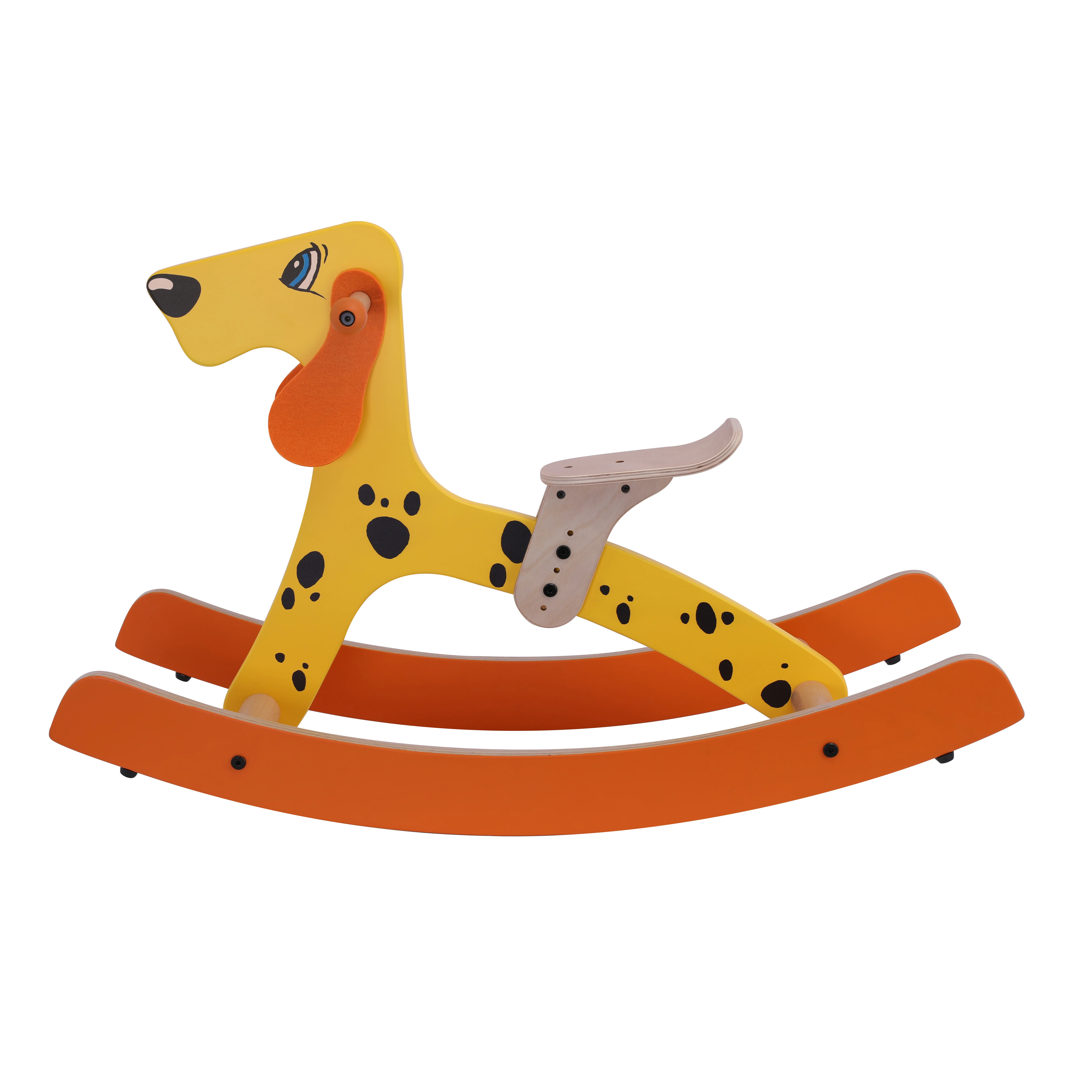 Custom Logo Wooden Rocking Horse For Sale 2 Years Old Kids Wooden Rocking Horse