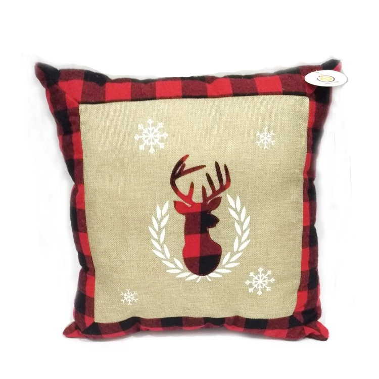 Home sofa decor plaid patterns cushion case Christmas Pillow Covers