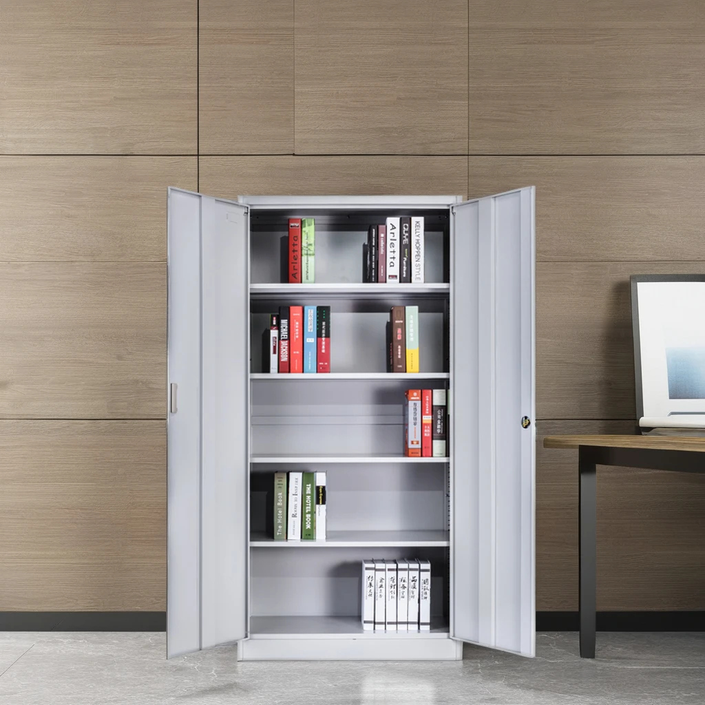 Modern 2-Door Steel Storage Cabinet Office filing cabinet Metal Cupboard for Kitchen School Office Use