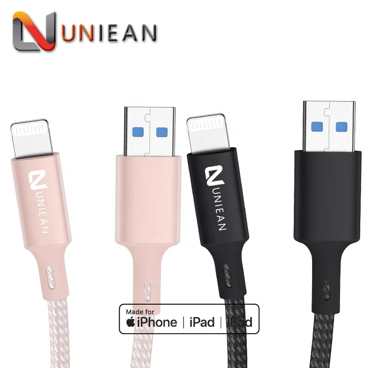 Charging Cable USB A to Lightning Cable iPhone MFI Certified Lightning USB Kabel USB Logo 2m 3 m with Box for iPhone