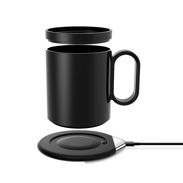 Usb Cup with Heating Plate Phone Self Heating Coffee Thermos Auto And Holder Coffee Mug Warmer Wireless Charger