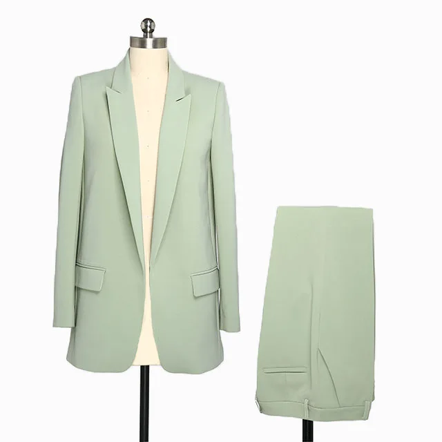 
Two Piece Set Ladies Suits Office Pant Ladies For Women Clothing Business Party Winter coat 