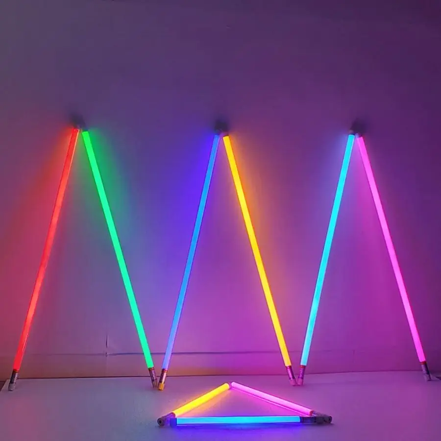 Wholesale T5 T8 Led Tube Light Colorful Changing Remote Control Rgb Light Tube RGB Corner Floor Lamp Lights