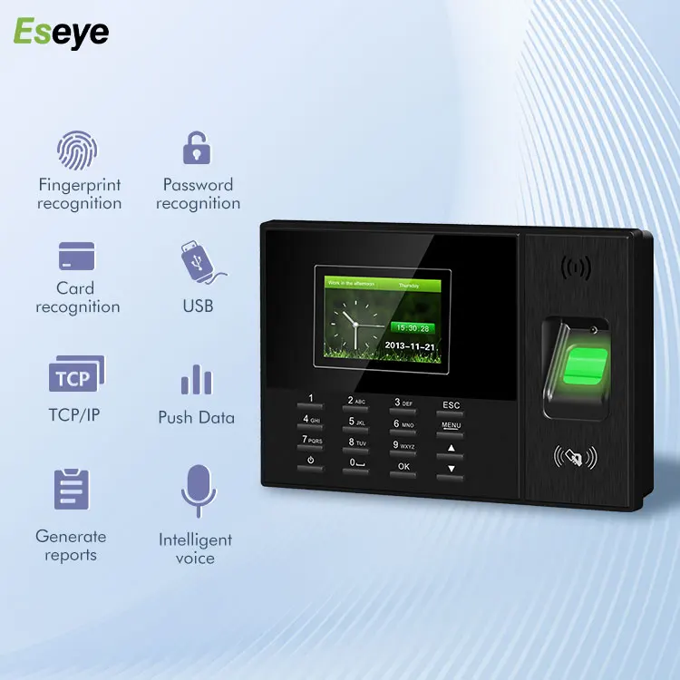 
Eseye Hot Sale Fingerprint Time Attendance Machine TCPIP Access Control System RFID 